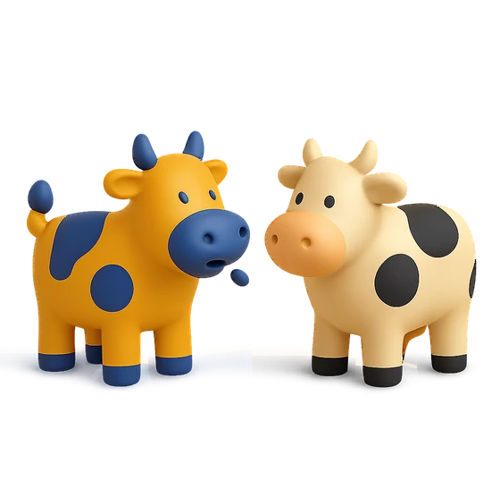 Illustration of the literal translation: Whichever cow might moo, yours should stay silent.
