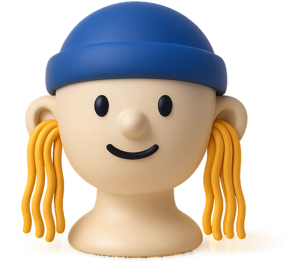 Illustration of the literal translation: To hang noodles on someone's ears.