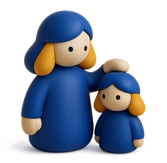 Illustration of the literal translation: Whatever the mother is, so is the daughter.